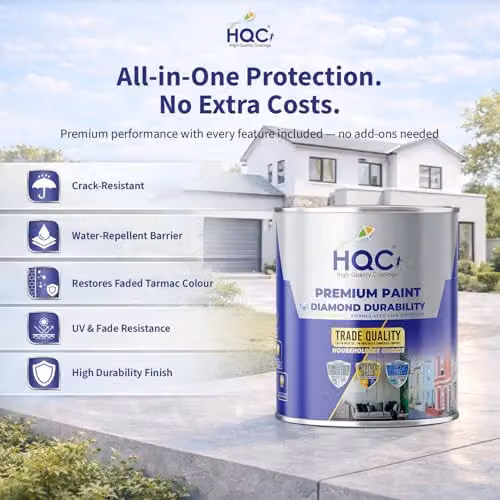 HQC Chalkboard and Blackboard Paint in Marina Blue, 2.5 Litre, Matt Finish, Water-Based Emulsion – 2