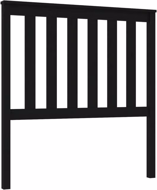 Berkfield Home Black Rustic Solid Pine Wood Bed Headboard W: 96 cm, D: 6 cm, H: 101 cm – 1