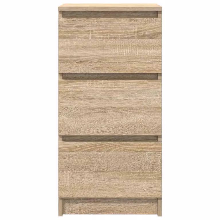 Berkfield Home Sonoma Oak Sideboard in Light Oak, W/D/H: 37.5 x 35 x 76 cm