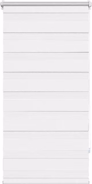 Berkfield Home White Zebra Day and Night Blind, W: 80 cm, H: 150 cm