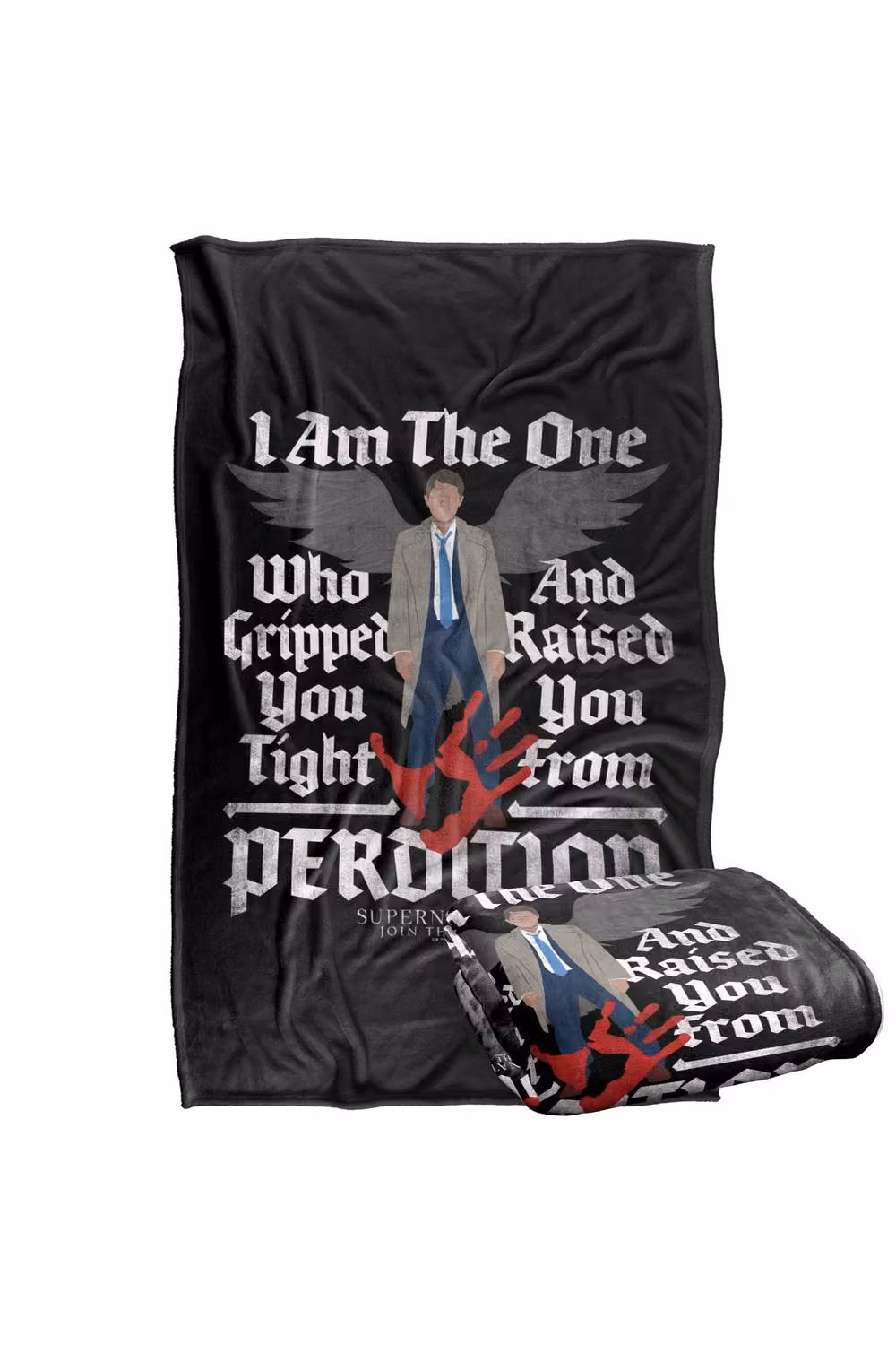 LOGOVISION Supernatural Castiel Raised From Perdition Super Soft Fleece Throw Blanket, Multicolour, W/D/H: 91 x 147 cm – 7