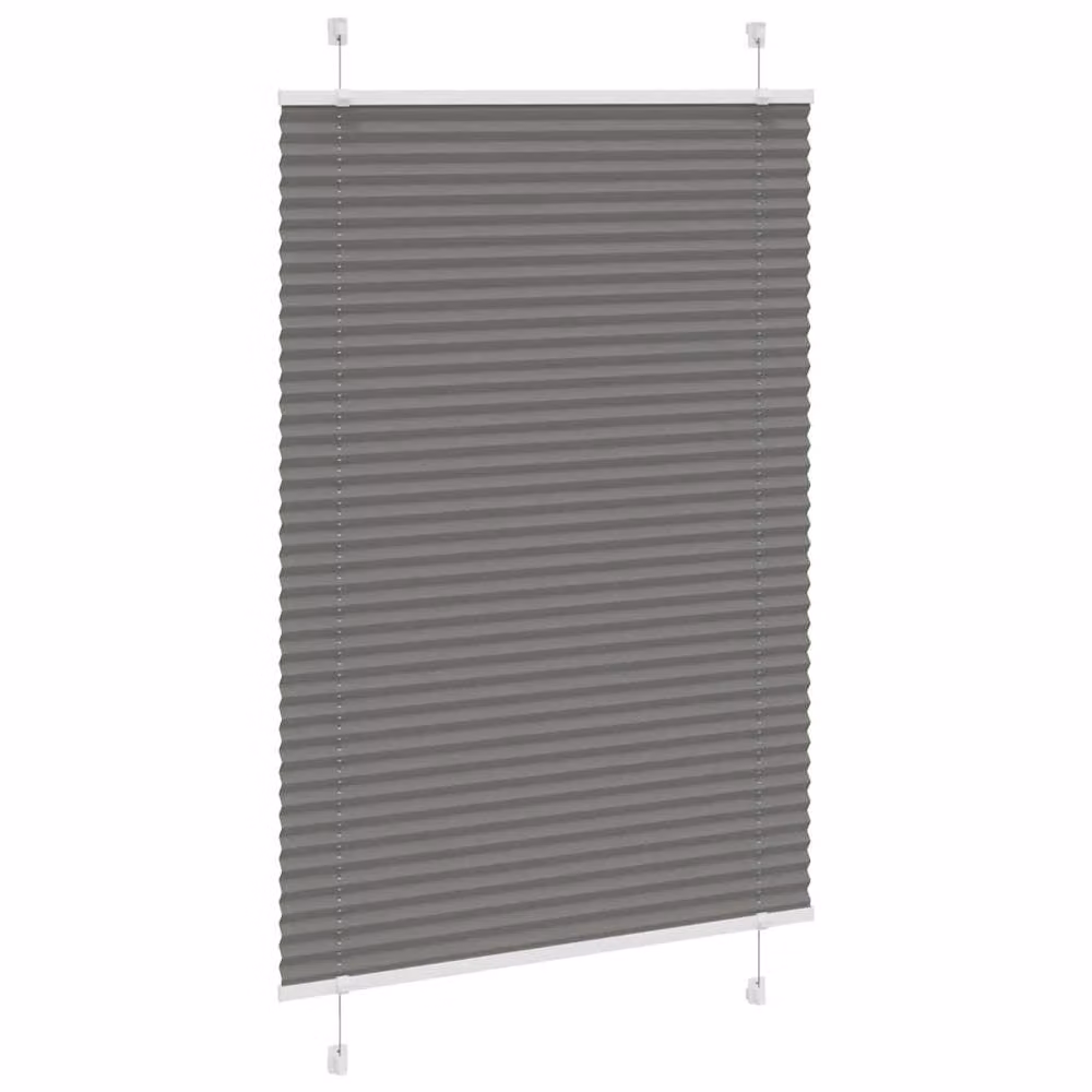 Berkfield Home Single Pleat Corded Blind in Anthracite Grey, W: 84.4 cm, H: 100 cm