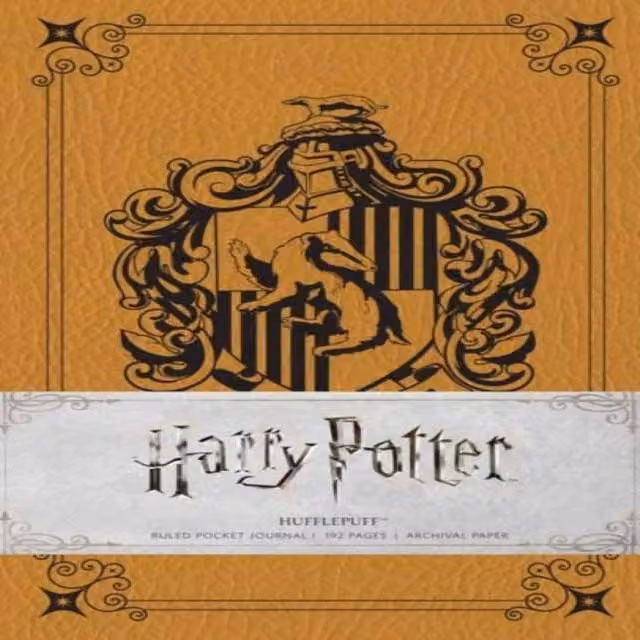 Insight Editions Harry Potter Hufflepuff Ruled Pocket Journal Hardback Book in Multicolour and Yellow