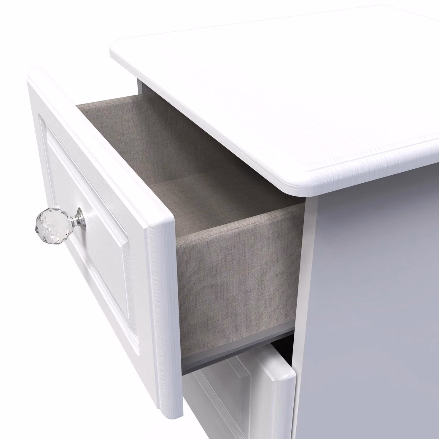 Ready Assembled 2 U Stratford 2 Drawer Bedside Cabinet in White – 2