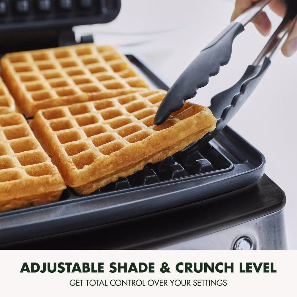GreenPan Elite Belgian Waffle Maker with Removable Ceramic Non-Stick Plates and Digital Display in Black – 5