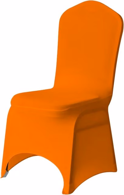 Trimming Shop Orange Stretch Fabric Dining Chair Slipcover, Washable and Removable