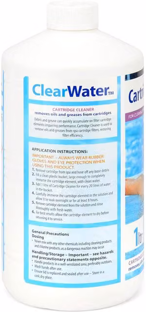 Samuel Alexander Clearwater Filter Cartridge Cleaner Solution, 1 Litre, White