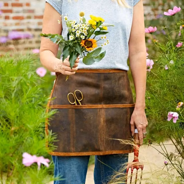 Paper High Brown Buffalo Leather Gardening Tool Belt – 1