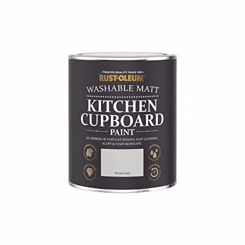Rust-Oleum Winter Grey Kitchen Cupboard Paint with Matt Finish, 750ml – 4