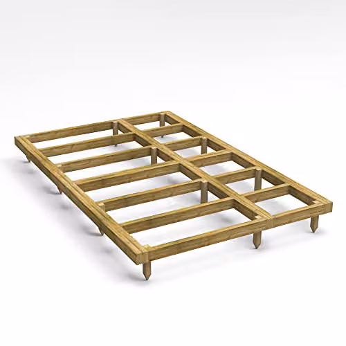 Power High Grade Premium Wooden Shed Base in Natural Brown with 90 x 50 mm Pressure Treated Tanalised Timber Bearers
