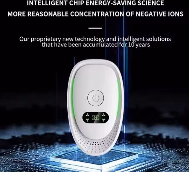 Spetlek 2-Piece White Plug-in Negative Ioniser Air Purifier for Bedrooms, W/D/H: 100 x 15 x 15 cm