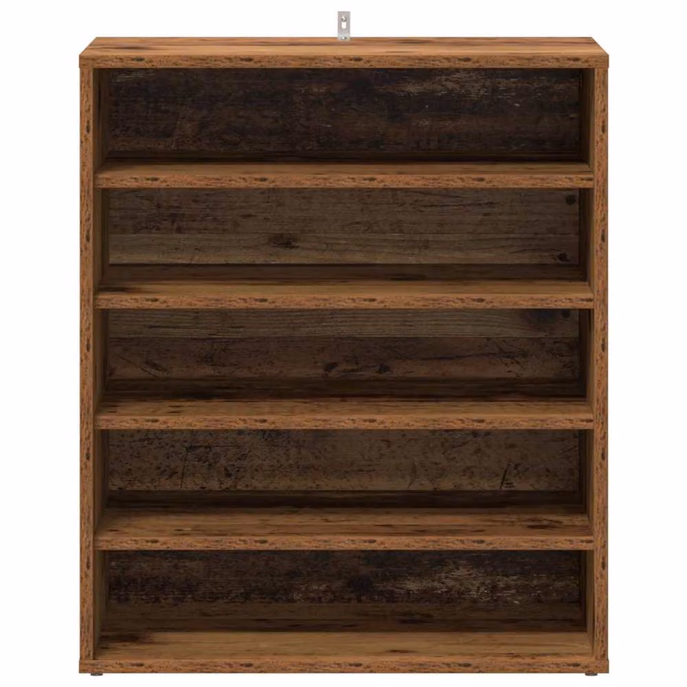 Berkfield Home Rustic Old Wood Shoe Cabinet in Brown, W/D/H: 60 x 35 x 70 cm – 4