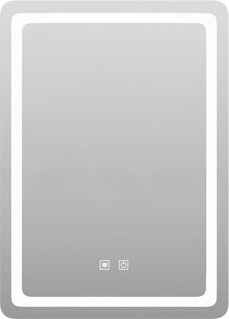Livingandhome Silver Rectangular Anti-fog Bathroom Mirror with Dimmable Cool White LED Light