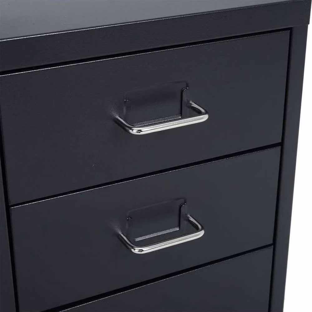 FLAVORA 8 Drawer Metal Filing Cabinet in Black – 4