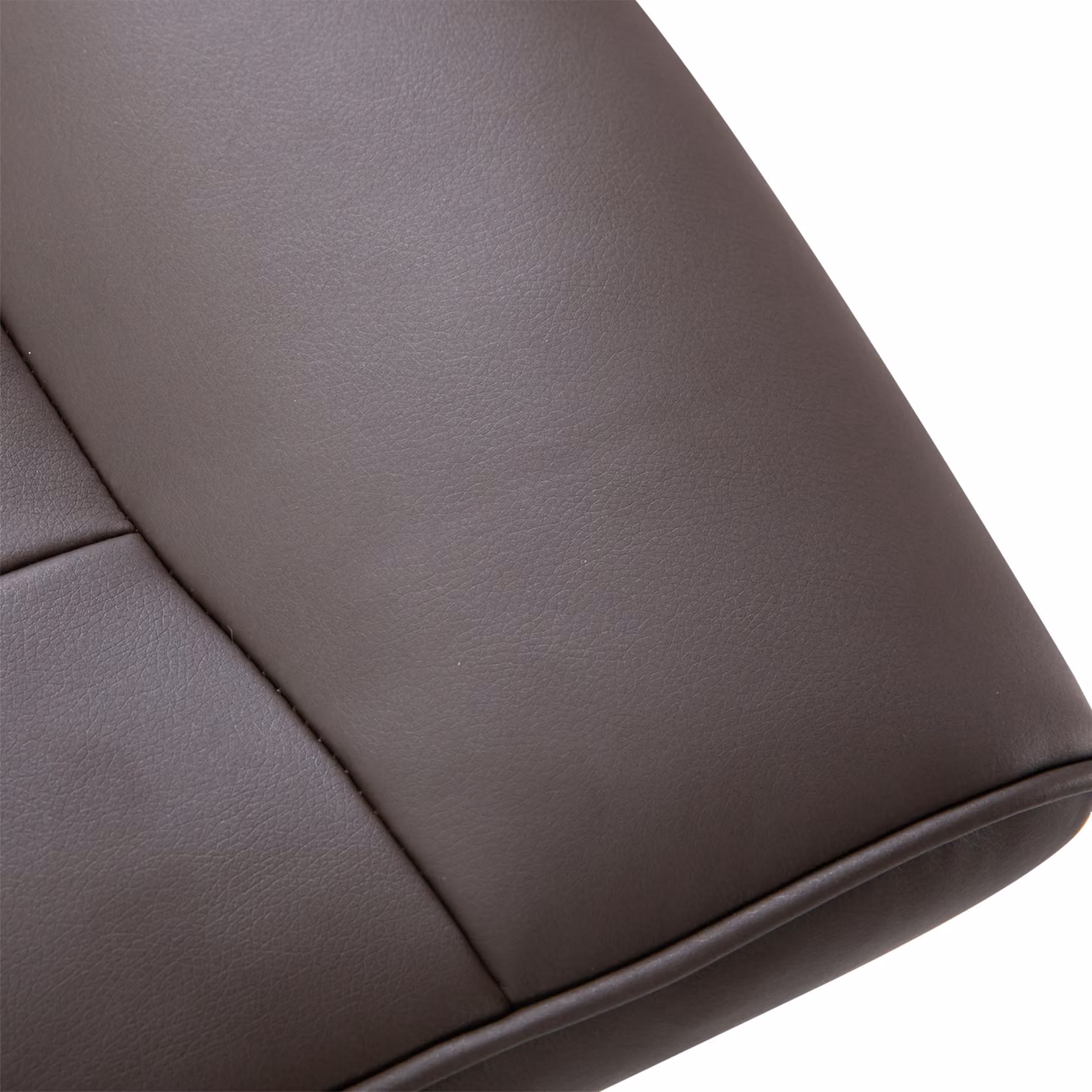 HOMCOM Executive Recliner Chair with Footstool, Brown Synthetic Leather High Back Armchair with 360 Degree Swivel and Manual Lever Recline – 7