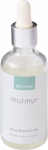 Murmur Restore Fragrance Oil in a Transparent Glass Bottle with Oriental, Woody, Fruity and Fresh Notes