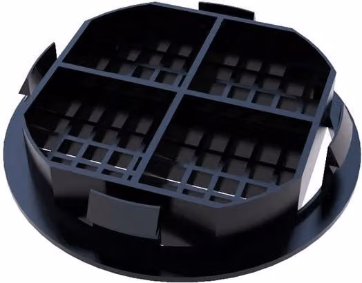 Freefoam Circular Soffit Vent in Black Smooth