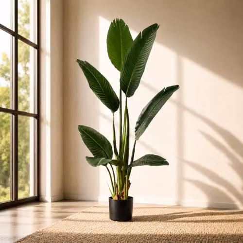 Leaf Design UK 120cm Artificial UV Traveller Banana Palm Tree in Green – 2