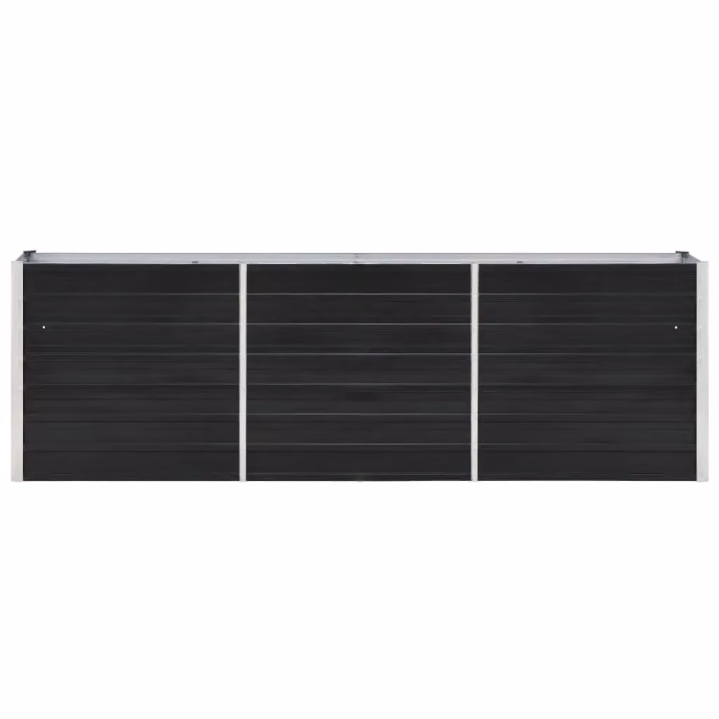 Berkfield Home Garden Galvanised Steel Raised Bed in Anthracite Black, W/D/H: 240 x 40 x 77 cm – 2