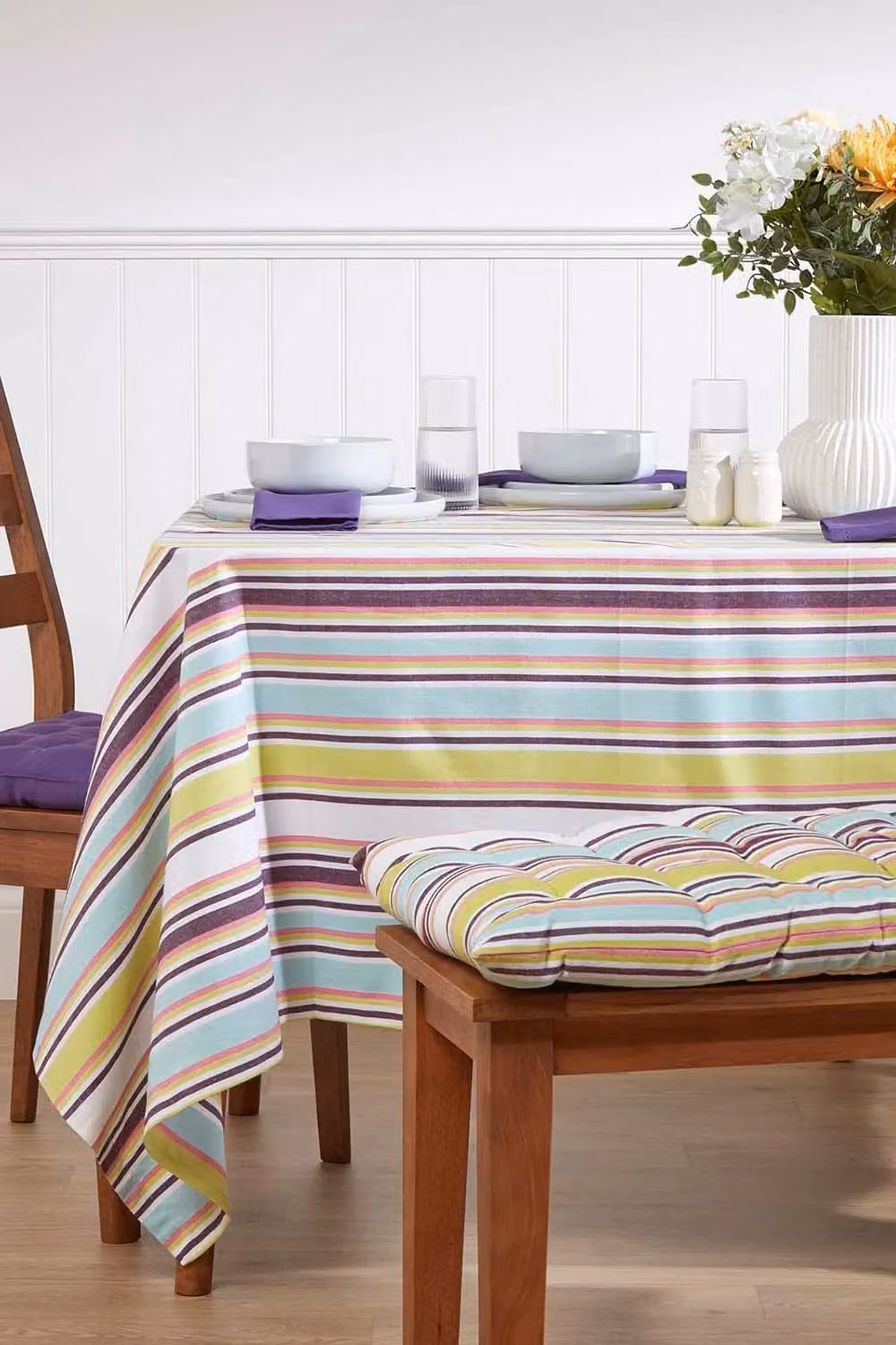 Homescapes Set of 4 Plain Purple Cotton Fabric Napkins – 3