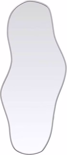 Berkfield Home Minimalist Rectangular Wall Mirror in Silver, W: 90 cm, H: 40 cm
