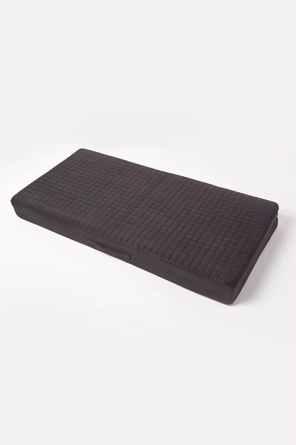 Homescapes Soft Quilted Polyester 2-Seater Orthopaedic Booster Cushion Cover with Zip, Black, W/D/H: 100 x 50 x 10 cm – 3