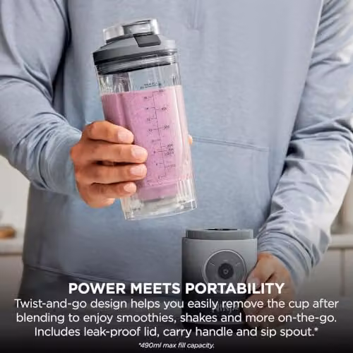 Ninja Blast Max Portable Blender, 570 ml, Grey – 3