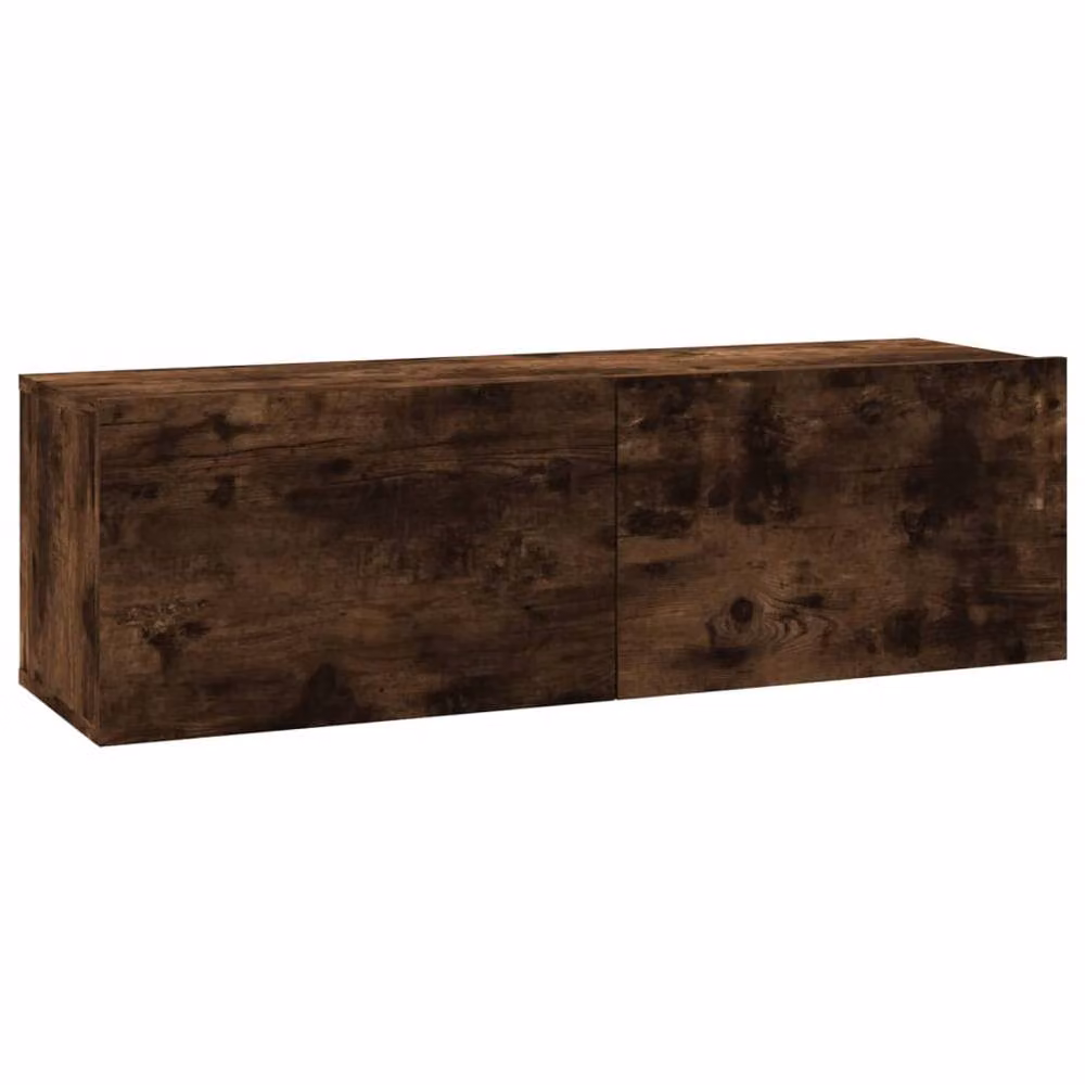 Berkfield Home Modern TV Wall Cabinet in Smoked Oak Brown, W/D/H: 100 x 30 x 30 cm – 2