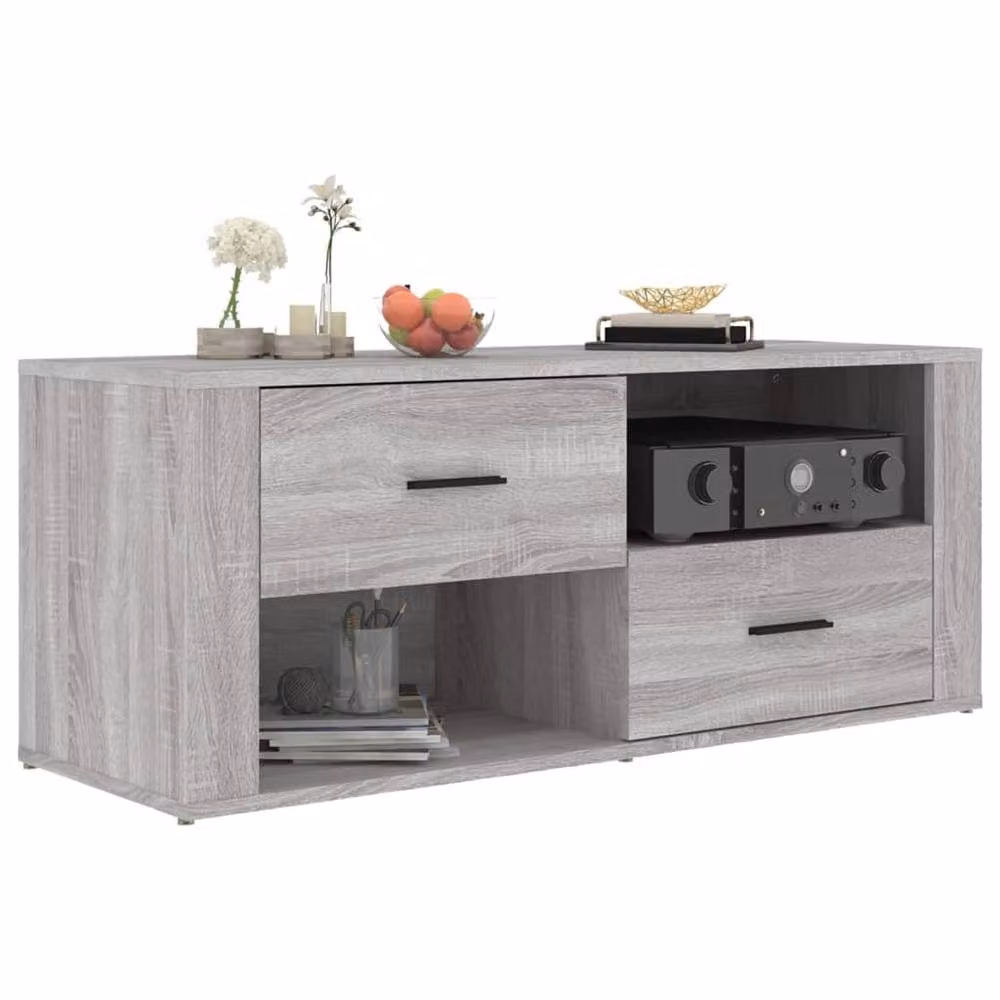 Berkfield Home Grey Sonoma TV Cabinet W/D/H: 100 x 35 x 40 cm – 3