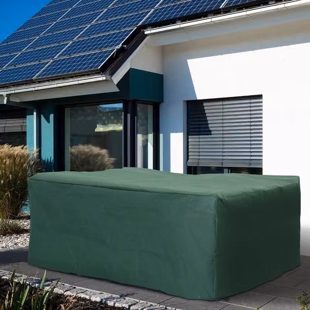 Outsunny Protective Garden Furniture Cover for Wicker Rattan, Green, W: 245 cm, D: 165 cm, H: 55 cm