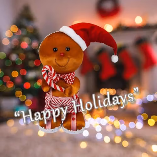 VFM e-Store Christmas Gingerbread Man Decoration in Red and Brown, W/H: 46 x 27 cm – 4