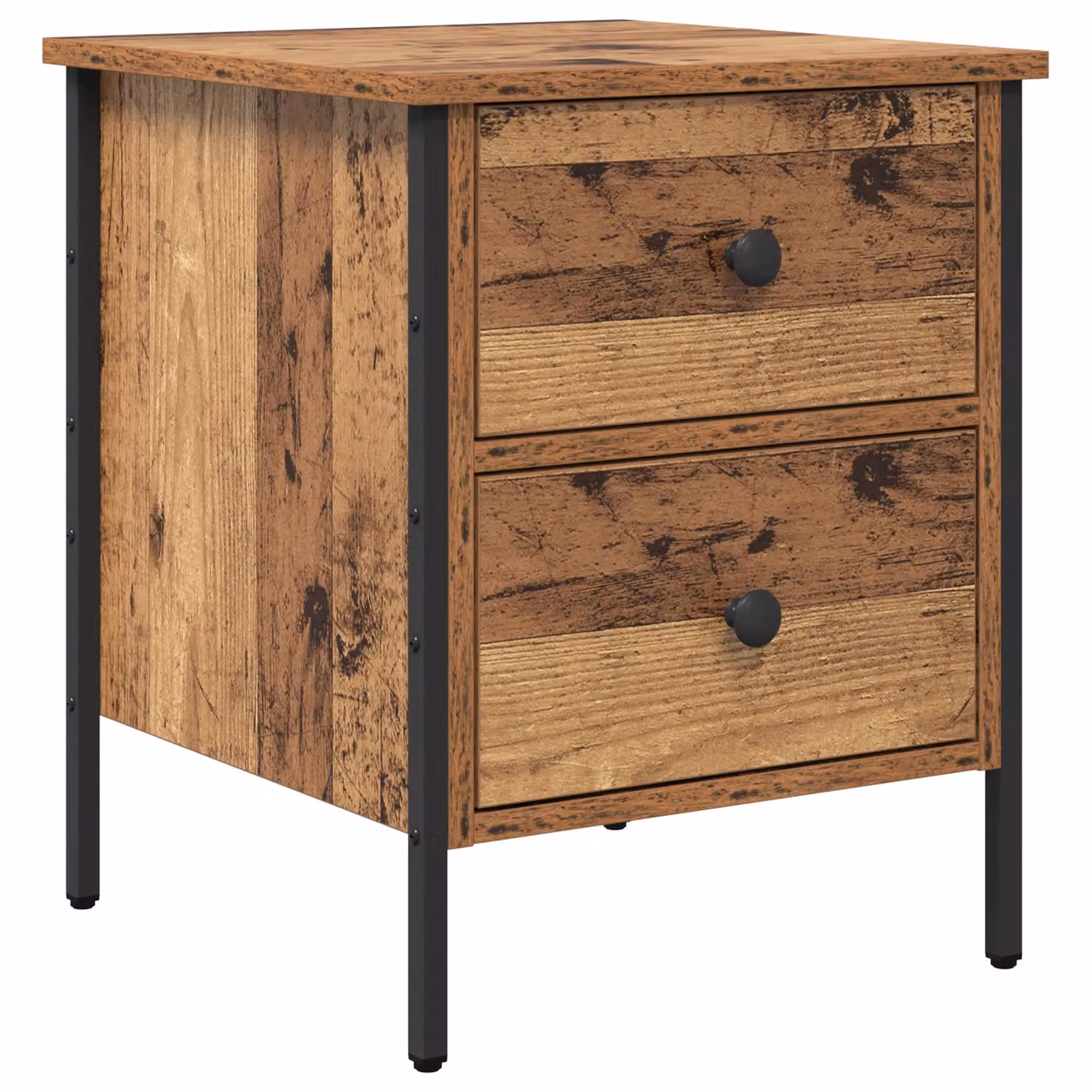 Berkfield Home Rustic Bedside Cabinet in Brown, W/D/H: 40 x 42 x 50 cm – 2