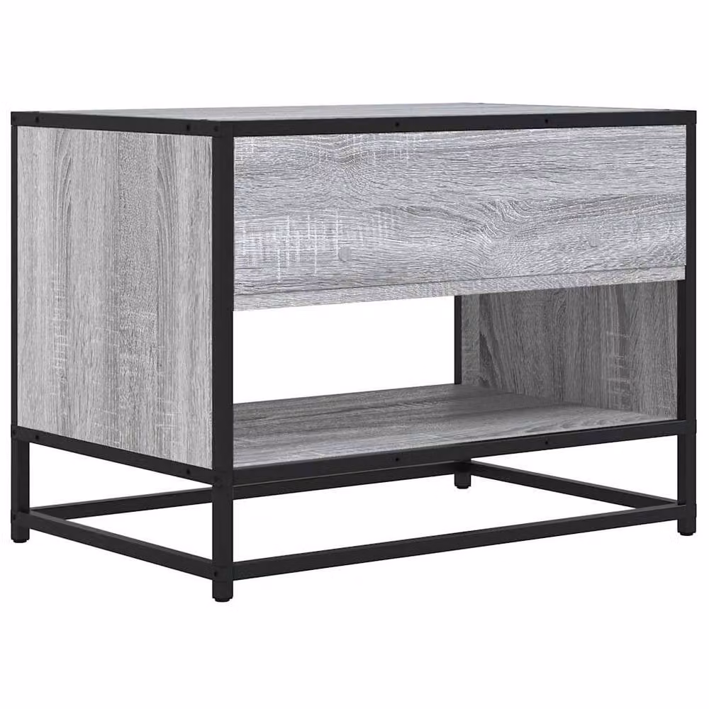 Berkfield Home Grey Sonoma TV Cabinet in Engineered Wood and Metal, W/D/H: 61 x 40 x 46 cm – 6