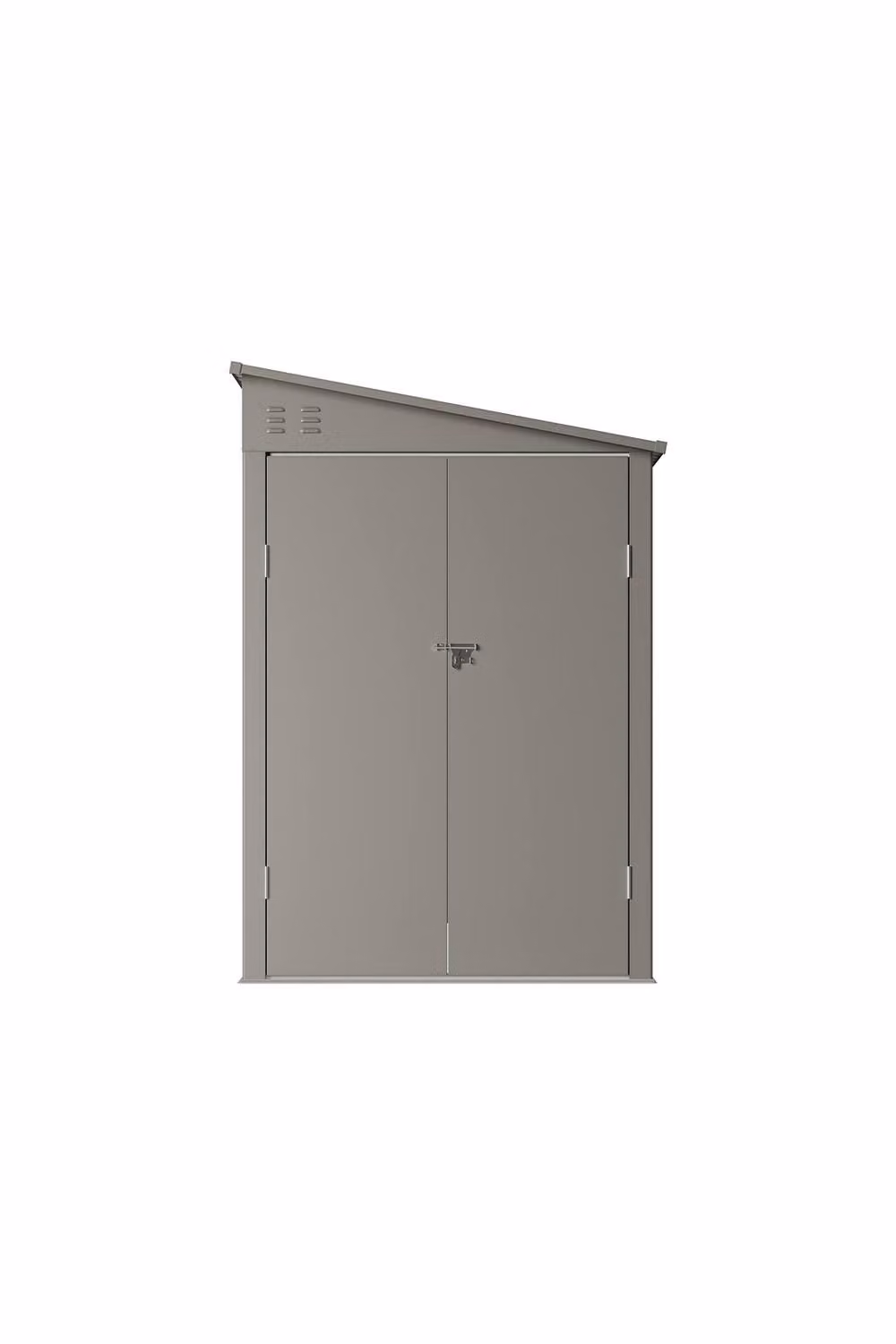 Living and Home Modern Steel Outdoor Storage Shed in Light Grey, W/D/H: 270.0 x 201.6 x 133.7 cm – 3