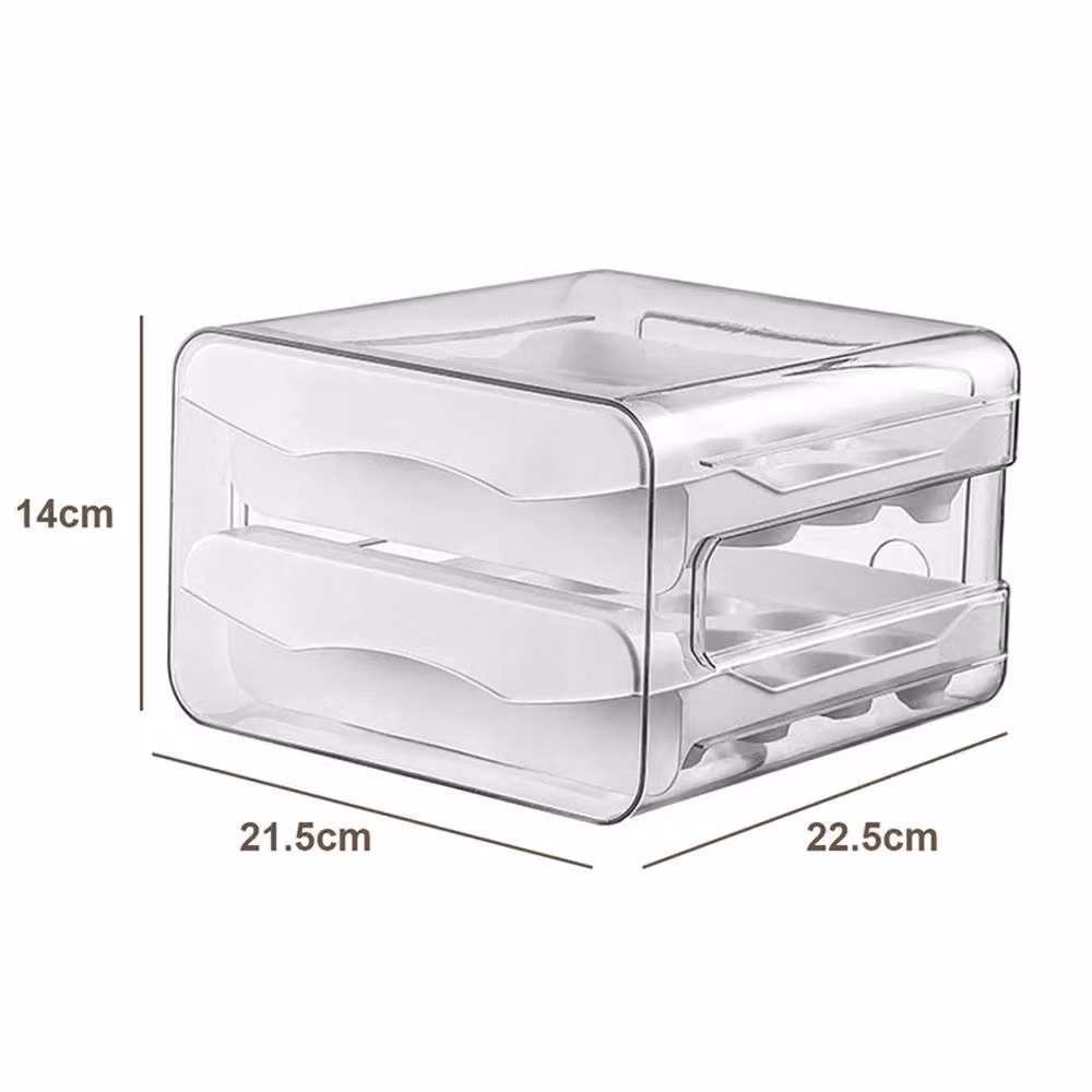 SPETLEK 32 Grid Stackable Refrigerator Egg Storage Organizer, White – 2