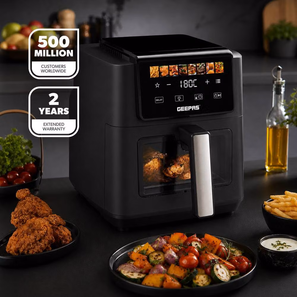 Geepas 5L Digital Air Fryer with LED Touchscreen and Timer in Black – 2