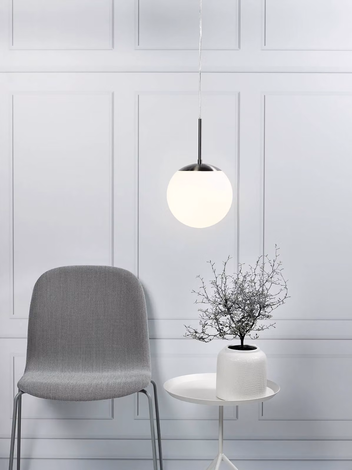 Nordlux Cafe Single Dome Pendant Light with White Opal Glass, Diameter: 20 cm, E27 – 2