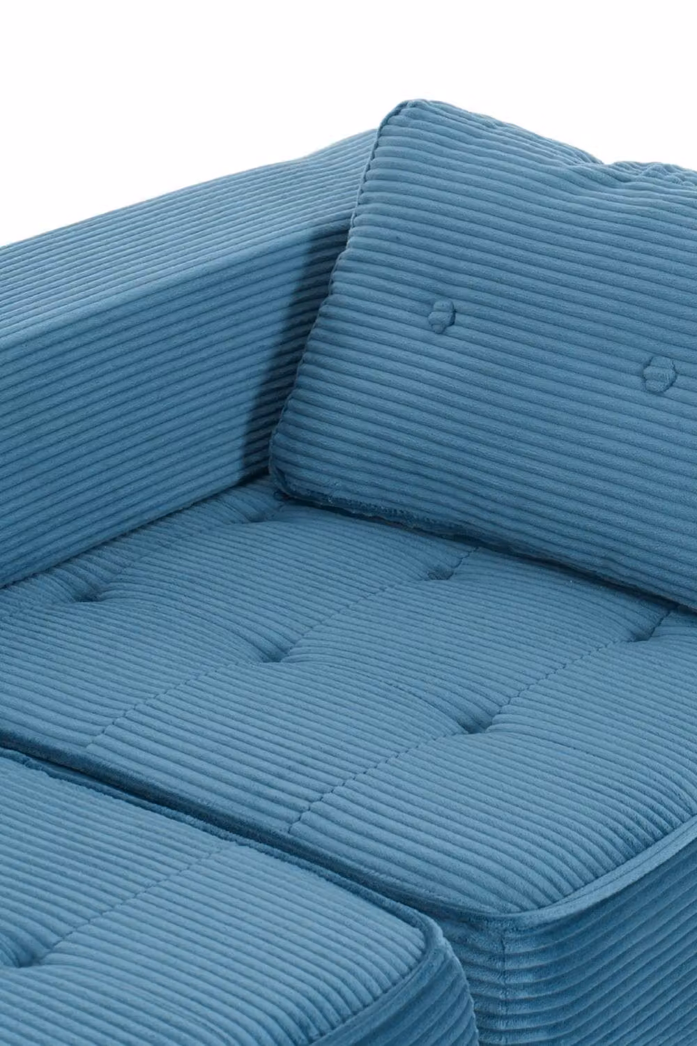 Living and Home Blue Corduroy Folding Sofa Bed with Pillow – 3