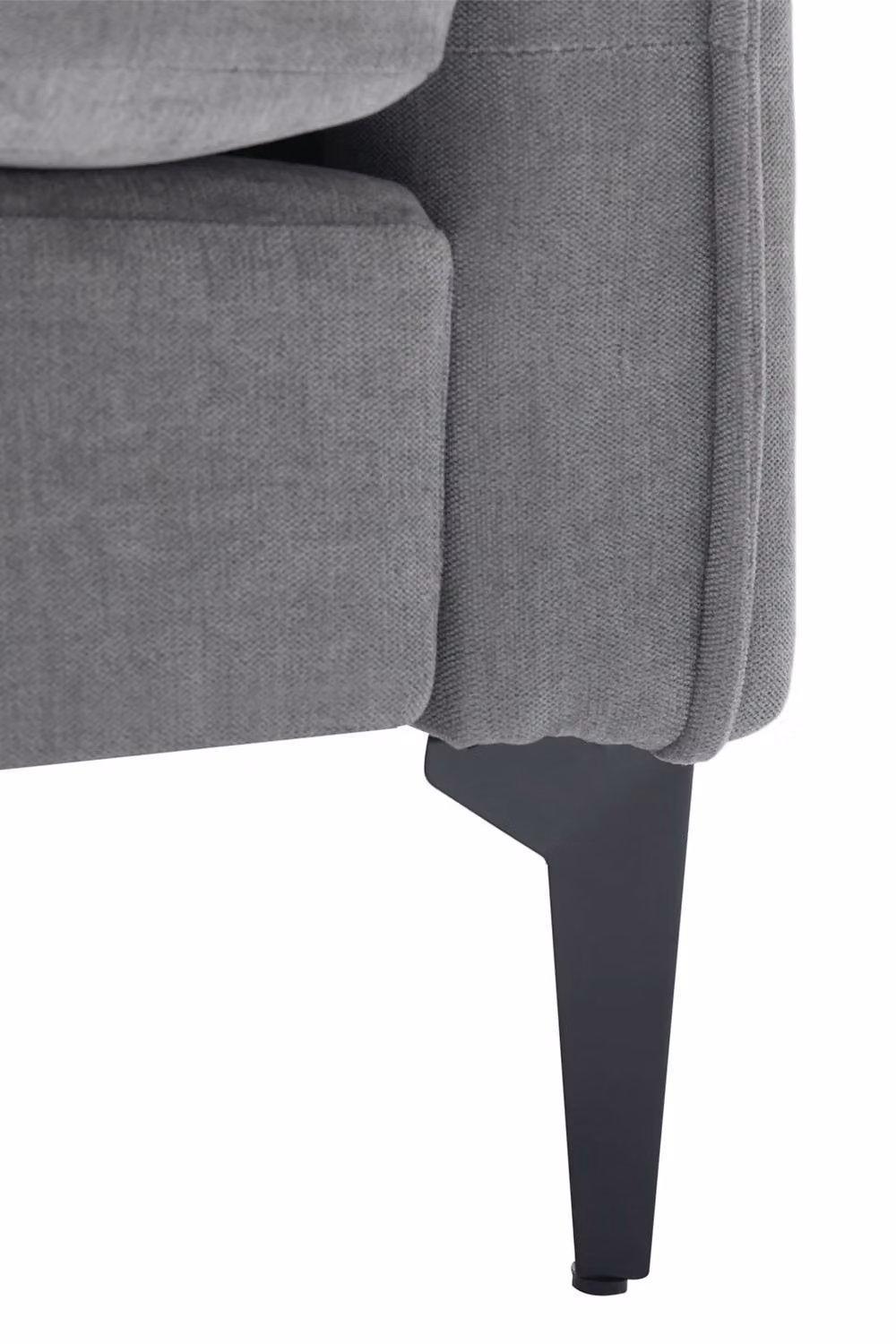 Garden Sanctuary Modern Upholstered Accent Armchair with Lumbar Pillow in Grey and Black – 3