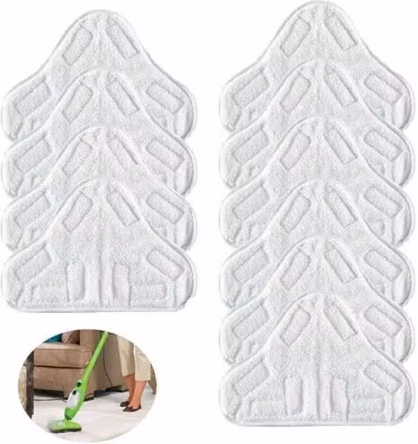 SPETLEK 10 Pack Replacement Pads for Thane H2O X5 Steam Mop in White – 1
