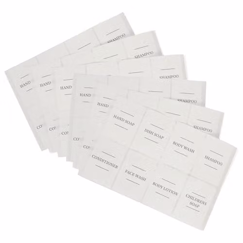 Harbour Housewares 48 Piece Soap Dispenser Labels Set in White