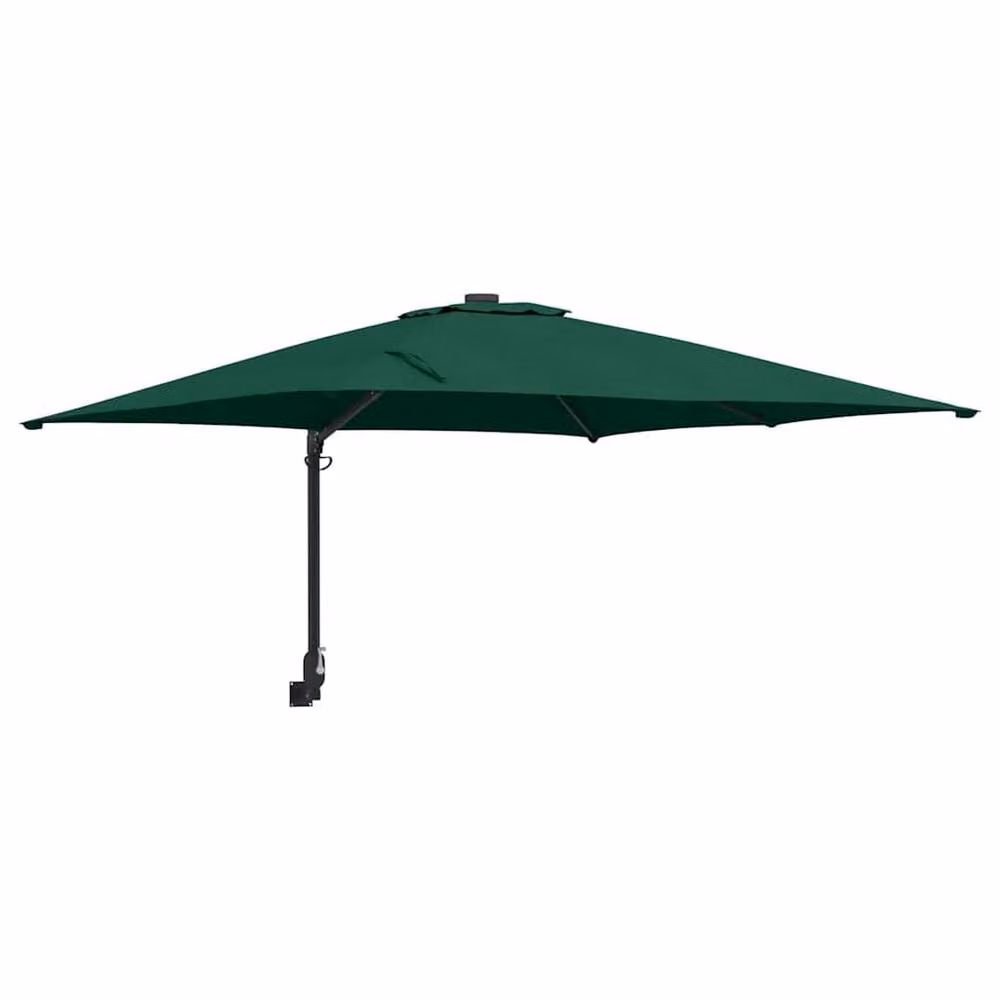 Berkfield Home Green Polyester Collapsible Patio Umbrella W: 300 cm, D: 300 cm, H: 230 cm – 2