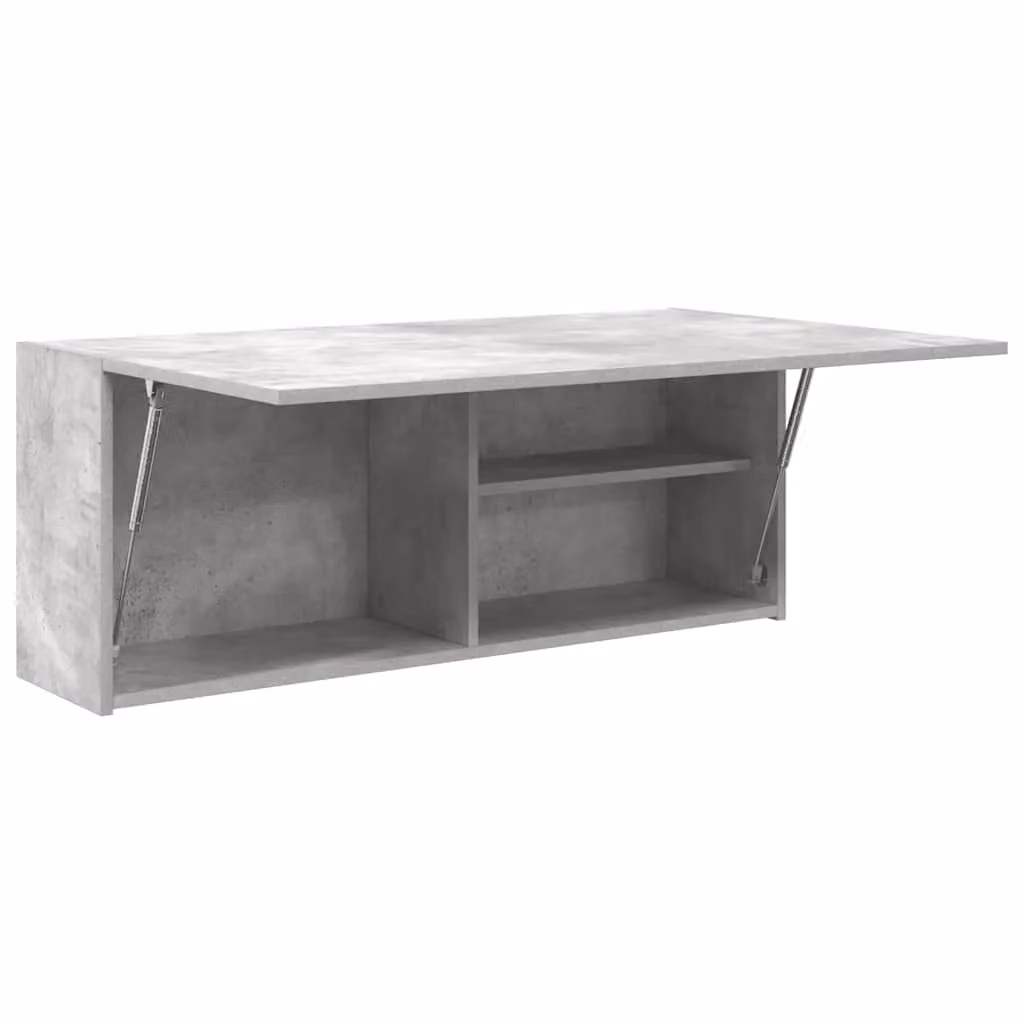 Berkfield Home Wall Mounted Bathroom Cabinet in Concrete Grey, W: 100 cm, D: 25 cm, H: 40 cm – 2