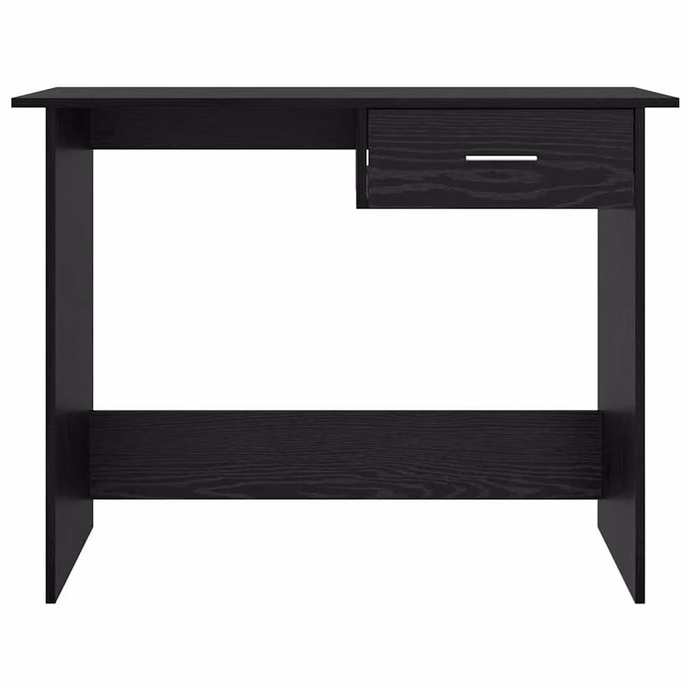 Berkfield Black Oak Writing Desk with Drawer, W/D/H: 100 x 50 x 76 cm – 5