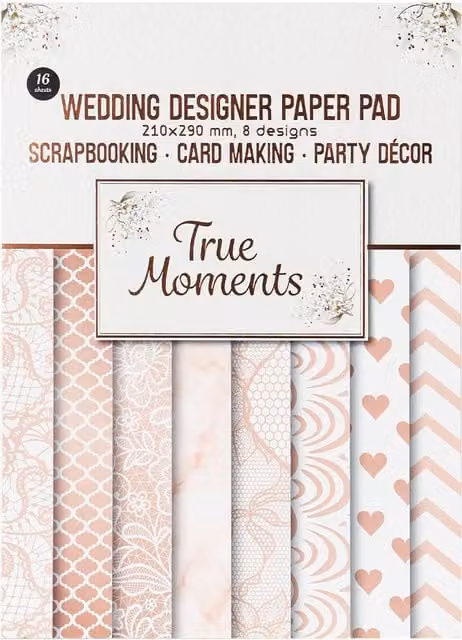 True Moments Wedding Paper Pad in Pink and White