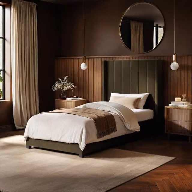 Flair Tiggy Single Ottoman Bed in Green Velvet, W/D/H: 100 x 200 x 130 cm – 1