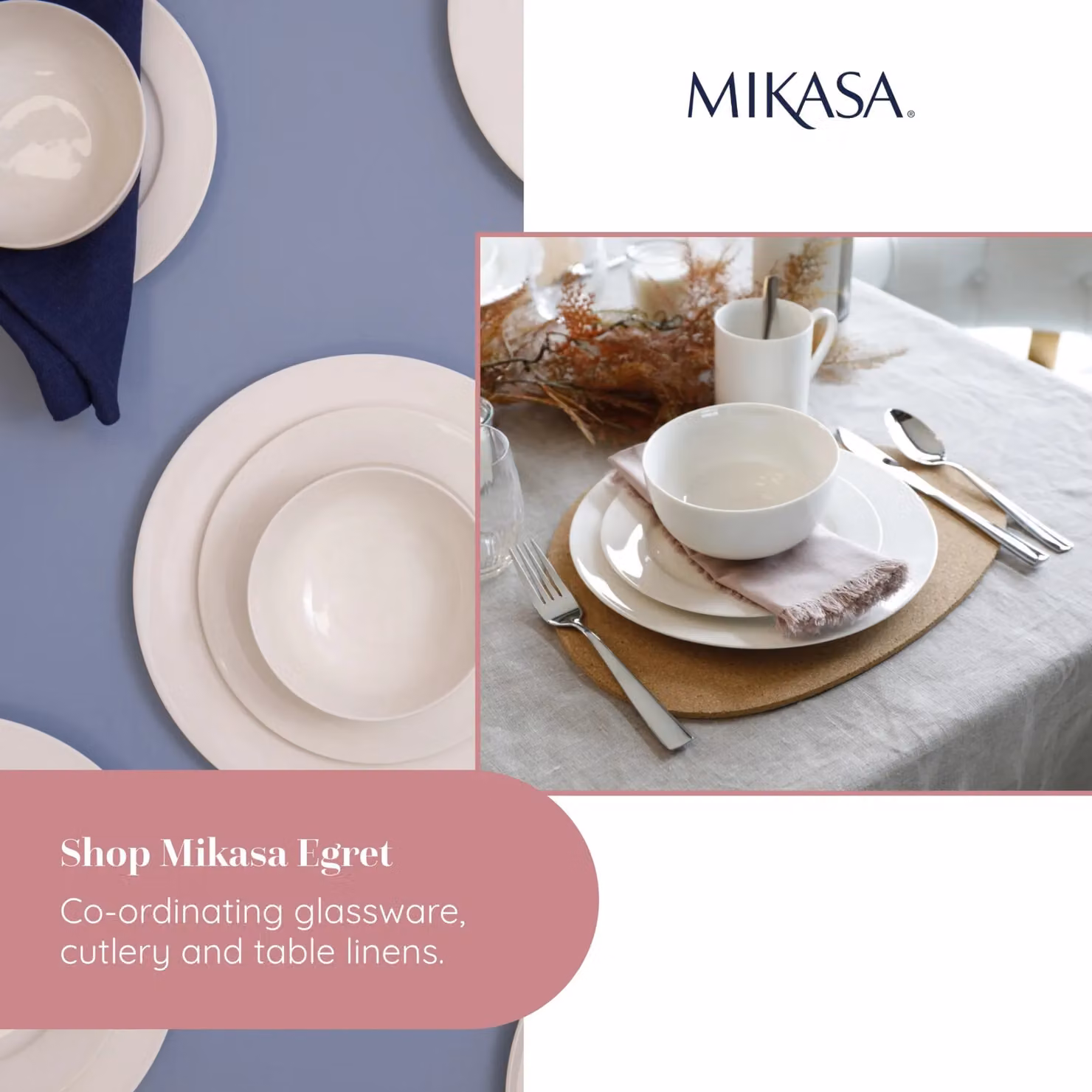 Mikasa Egret White Bone China Mugs, Set of 4, 380ml – 6