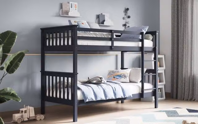 Flair Zoom Detachable Wooden Bunk Bed in Grey, W/D/H: 90 x 200 cm – 2