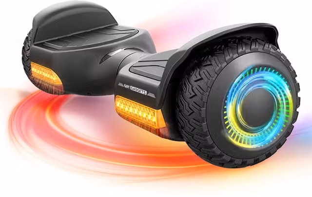 Gift Gadgets G1 Lite Hoverboard Self Balancing Scooter with Bluetooth and LED Lights in Streamline Black