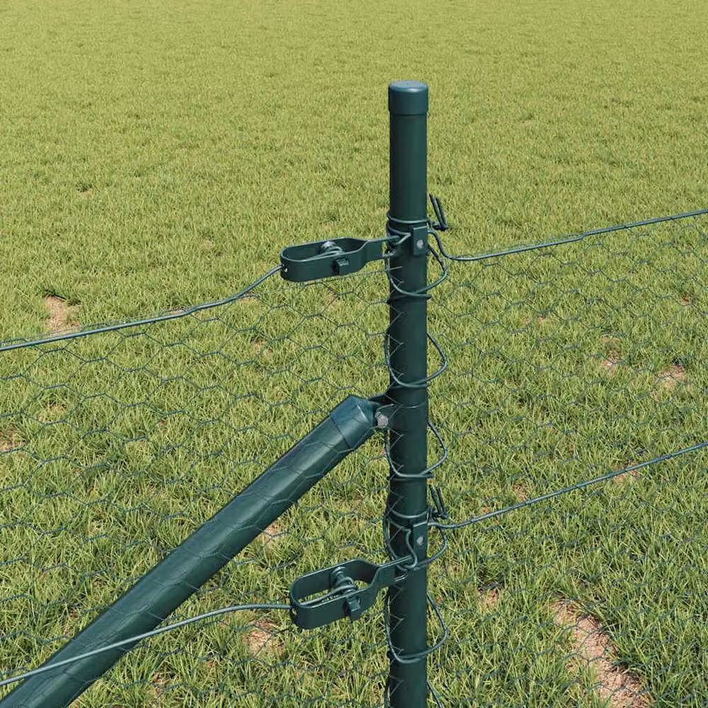Berkfield Home Green Steel Hexagon Fence, 0.4 x 50 m – 3